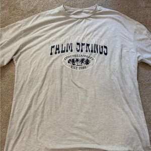 SHEIN Palm Springs Graphic Tee in Light Gray